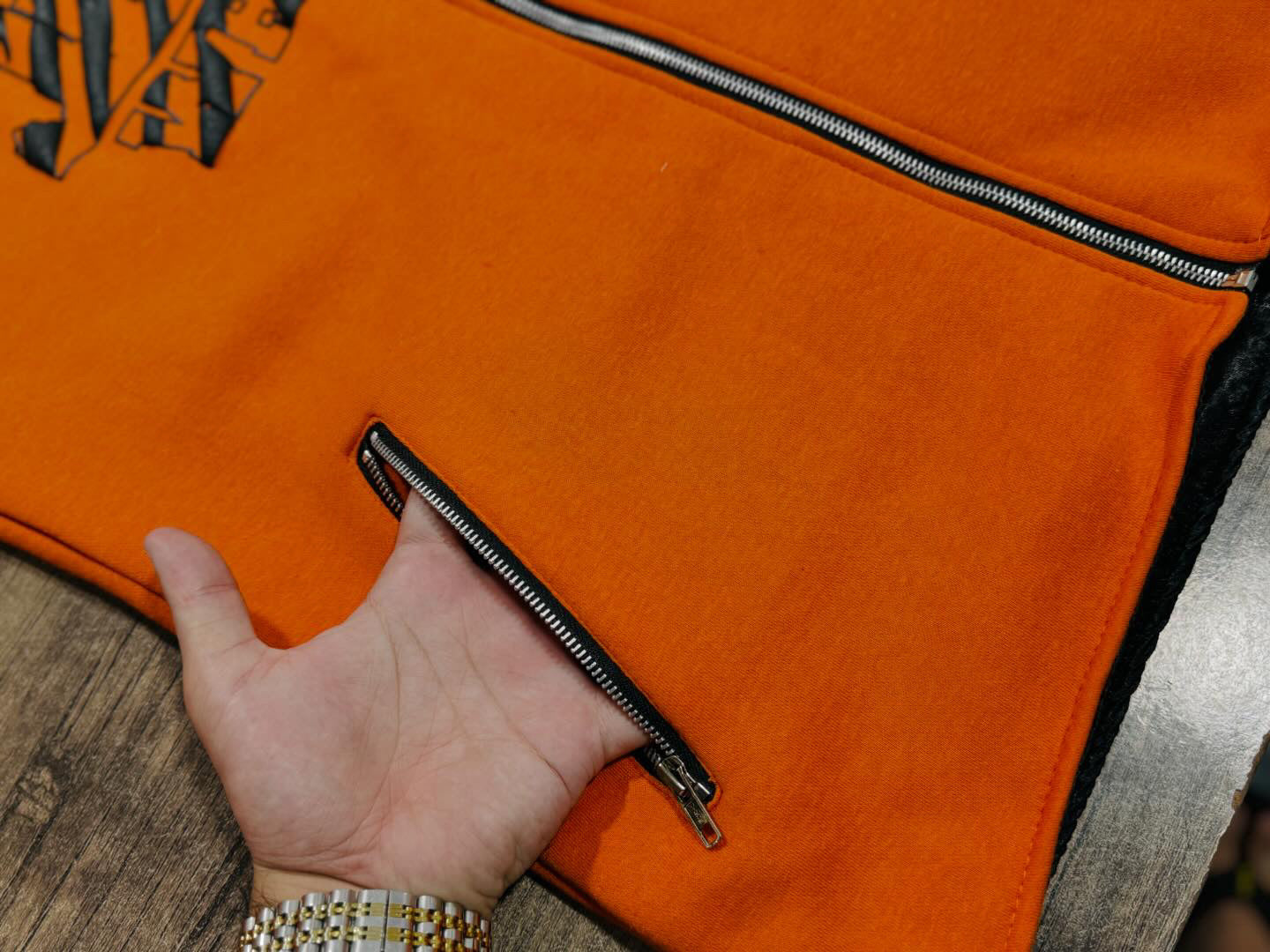 iBelong ORANGE “WHO DEY” Zip up Hoodie