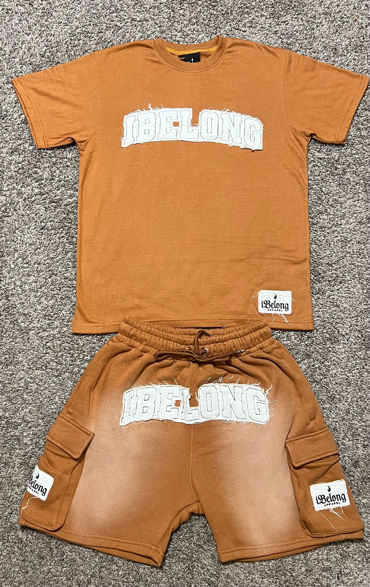 iBelong Distressed Short Set (Rustic Brown)
