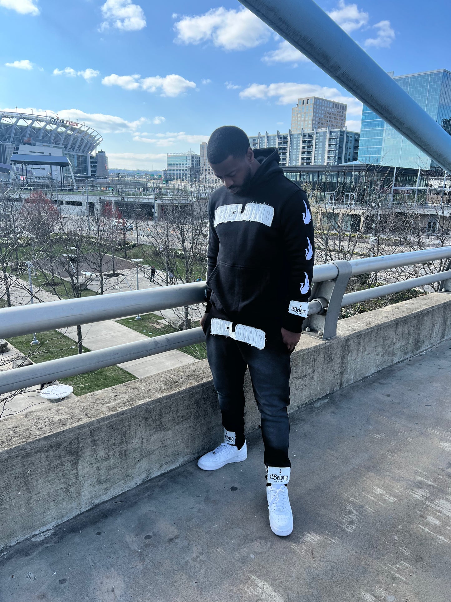 iBelong “Black” Distressed Sweatsuit