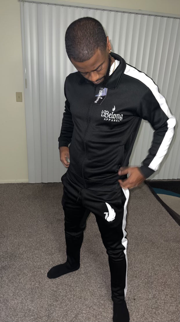 Black/White Luxe Tracksuit