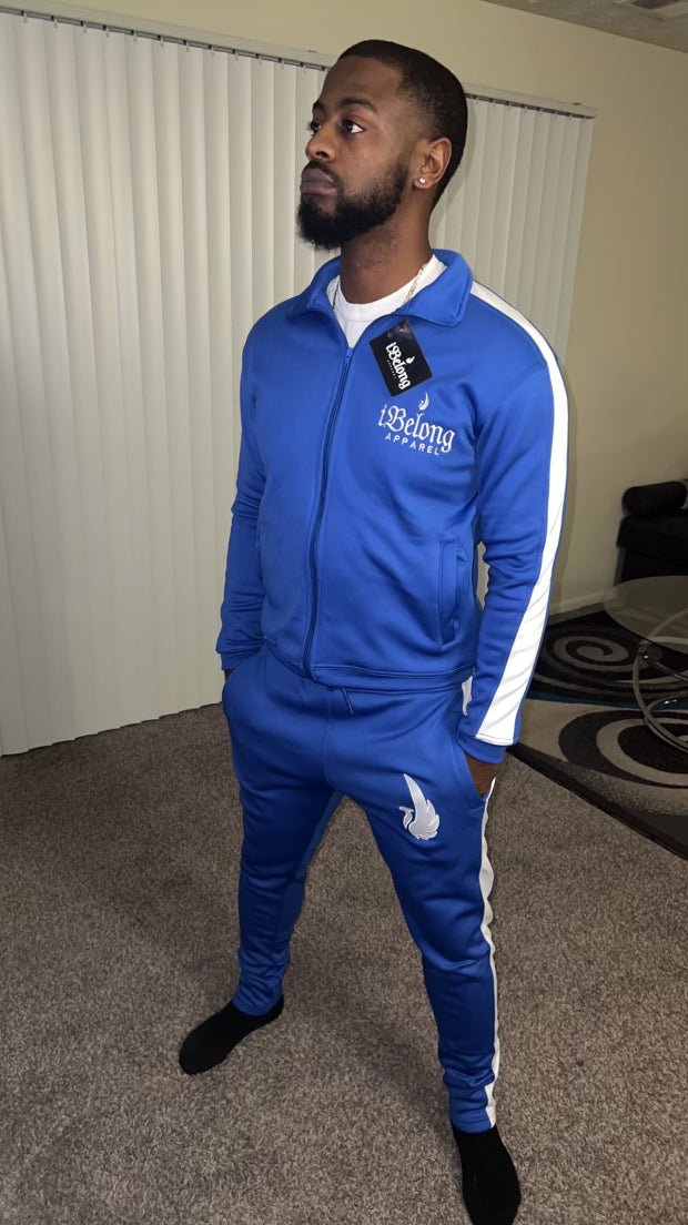 Blue/White Luxe Tracksuit