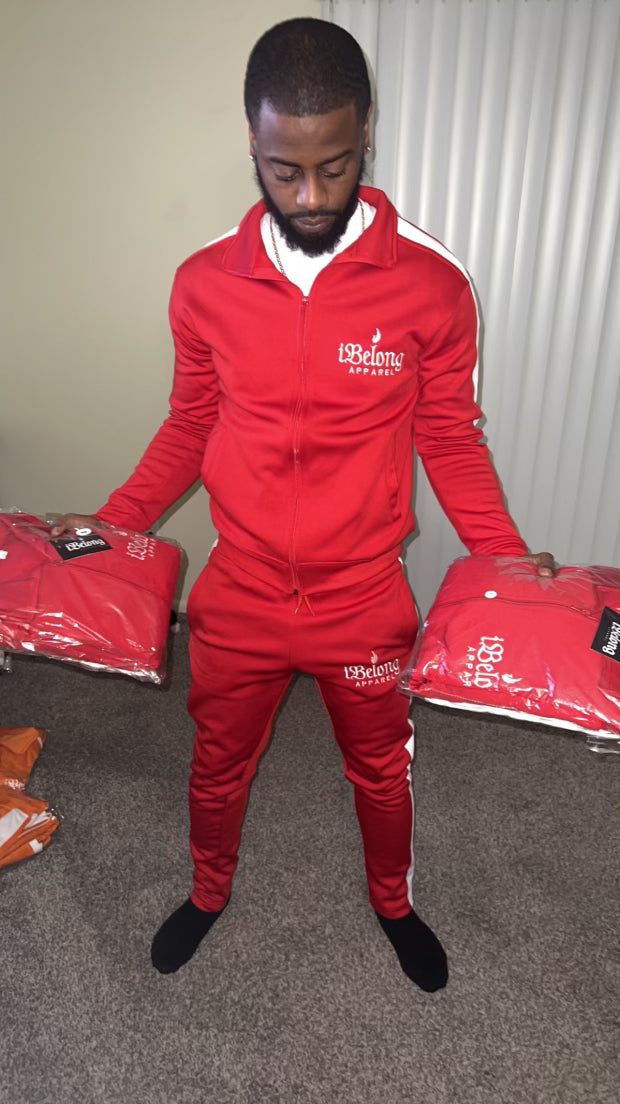 Red/White Luxe Tracksuit