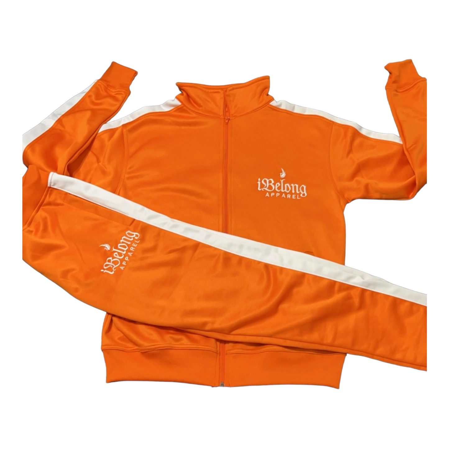 “Orange/White” Luxe Tracksuit