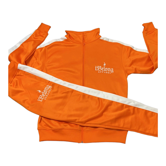 “Orange/White” Luxe Tracksuit
