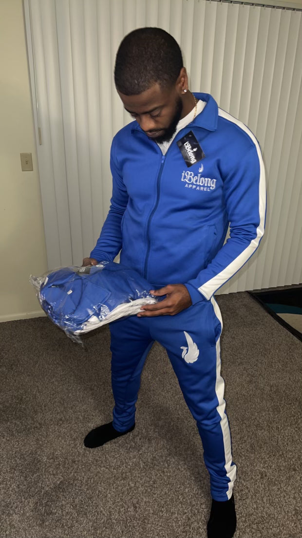 Blue/White Luxe Tracksuit