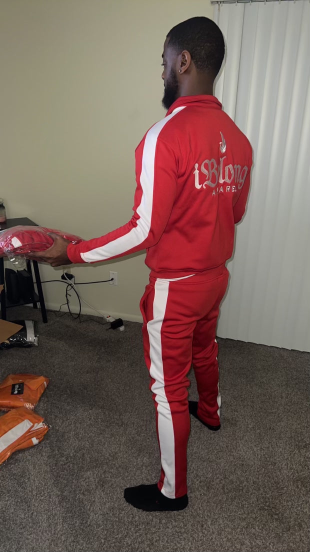 Red/White Luxe Tracksuit
