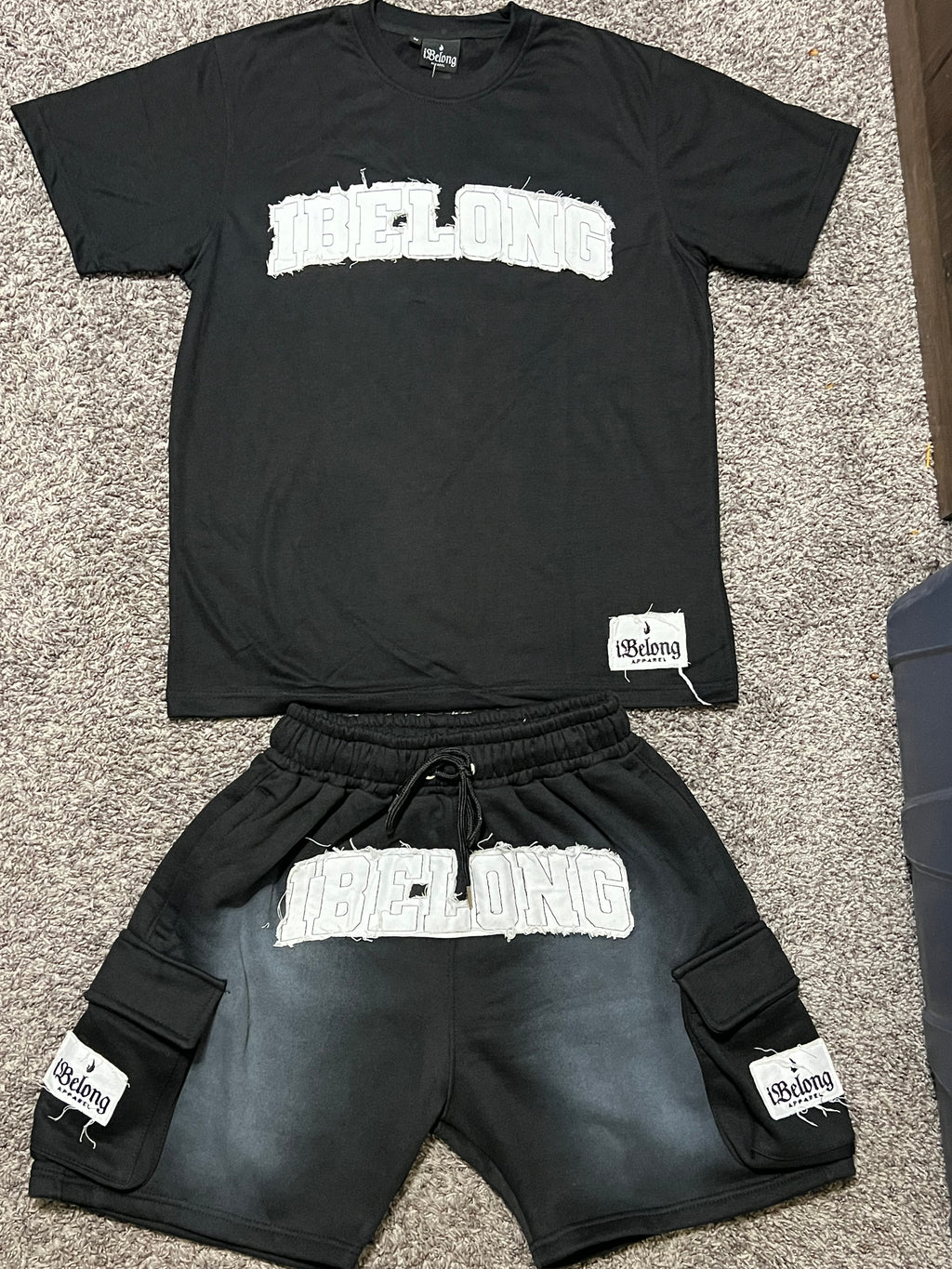 iBelong Distressed Short Set (Black)