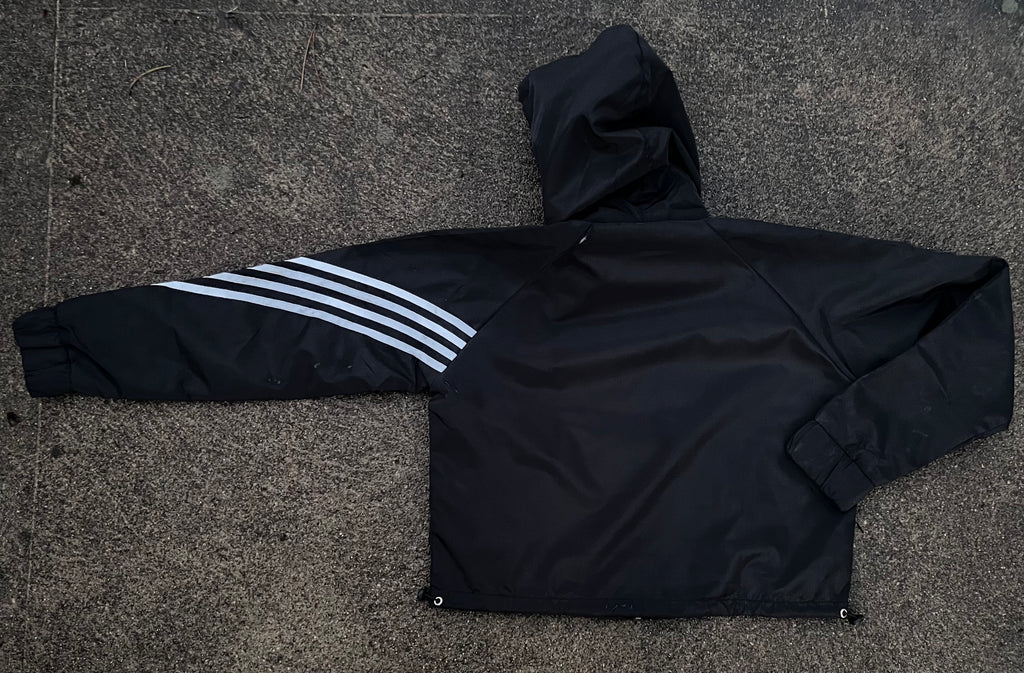 “Black” Cropped Windbreaker Set