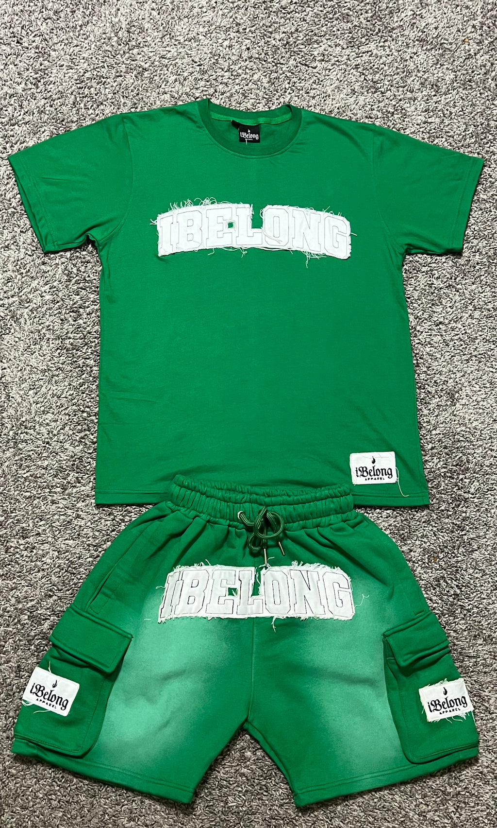 iBelong Distressed Short Set (Green)
