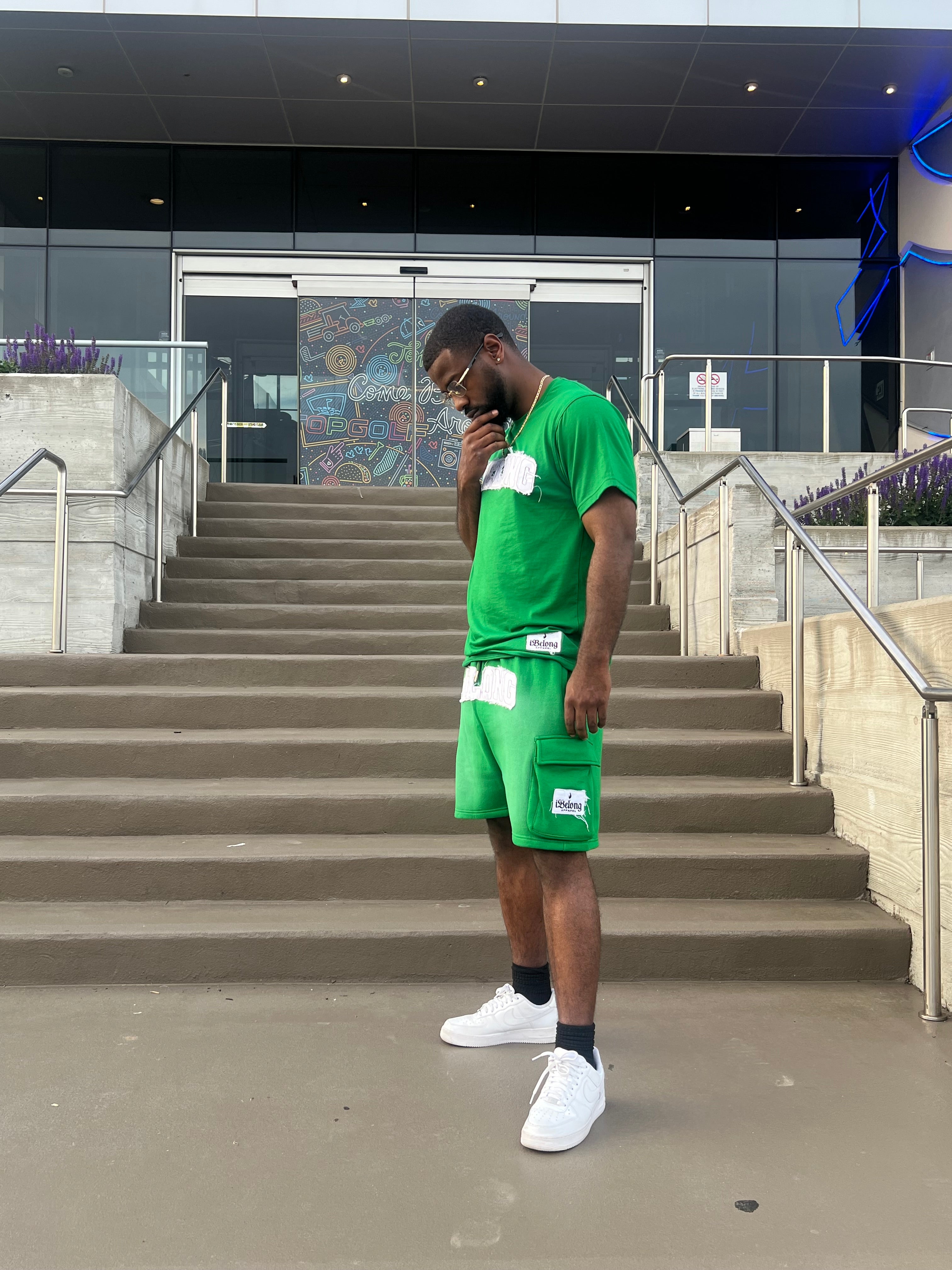 iBelong Distressed Short Set (Green)