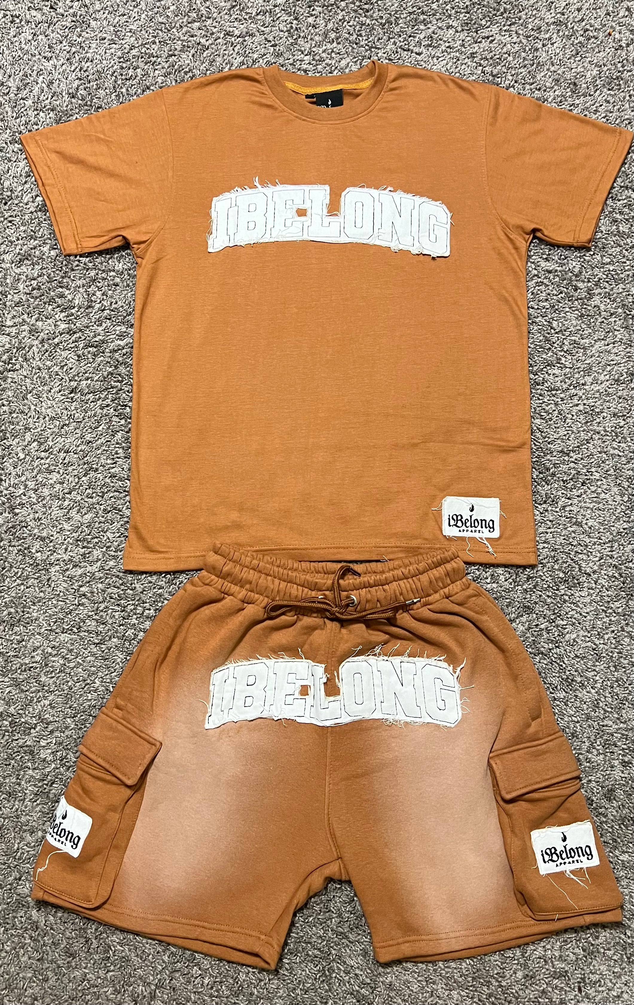 iBelong Distressed Short Set (Rustic Brown)