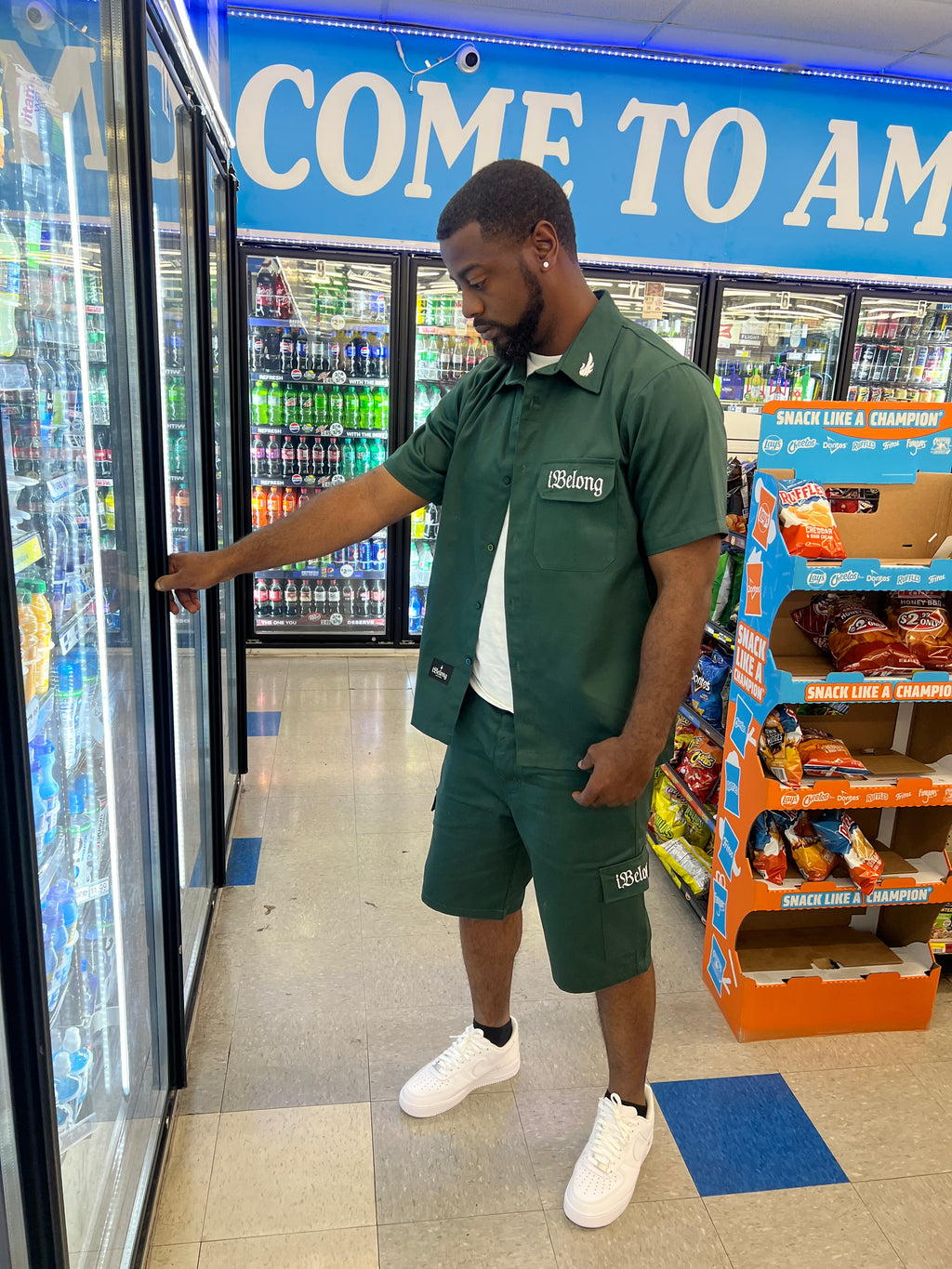 iBelong “Hunter Green” Utility Short Set