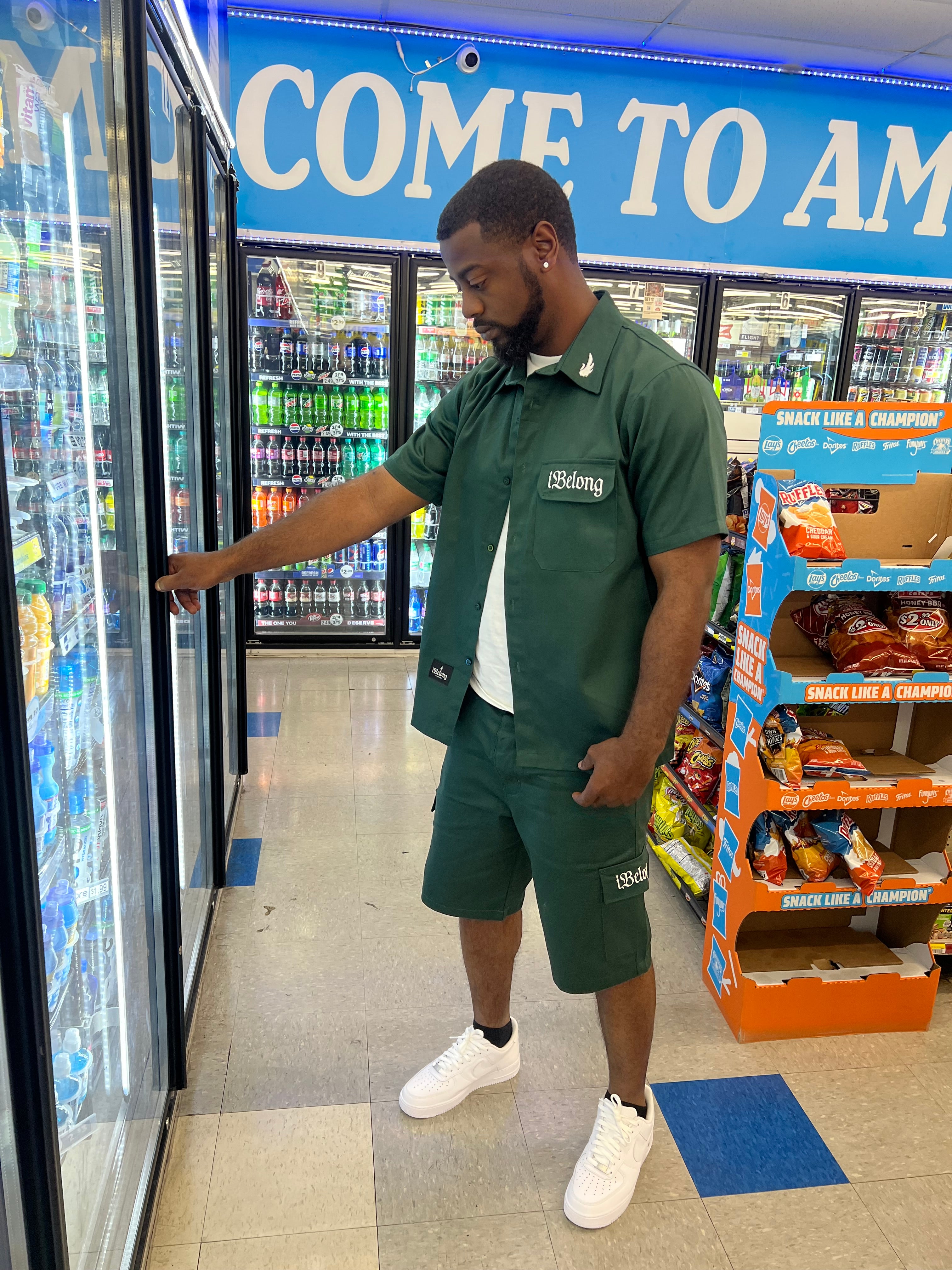 iBelong “Hunter Green” Utility Short Set