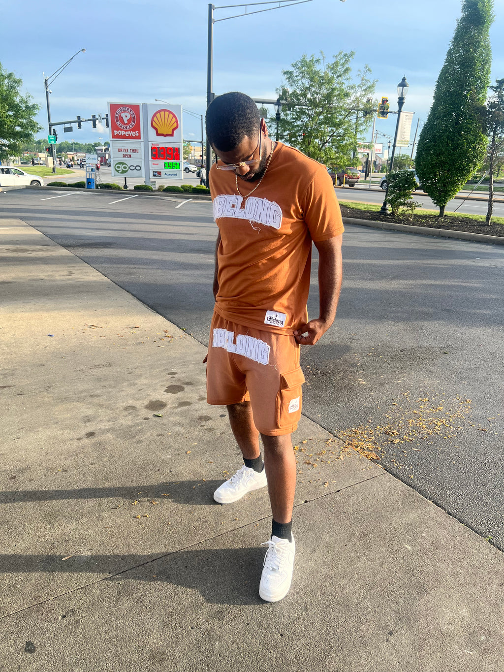 iBelong Distressed Short Set (Rustic Brown)