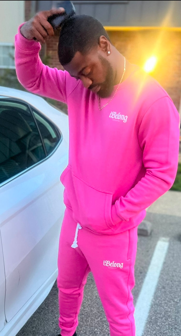 iBelong “BubbleGum Pink” Chenille Crewneck