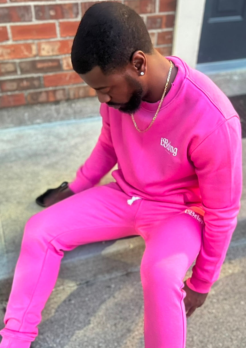iBelong “BubbleGum Pink” Chenille Crewneck