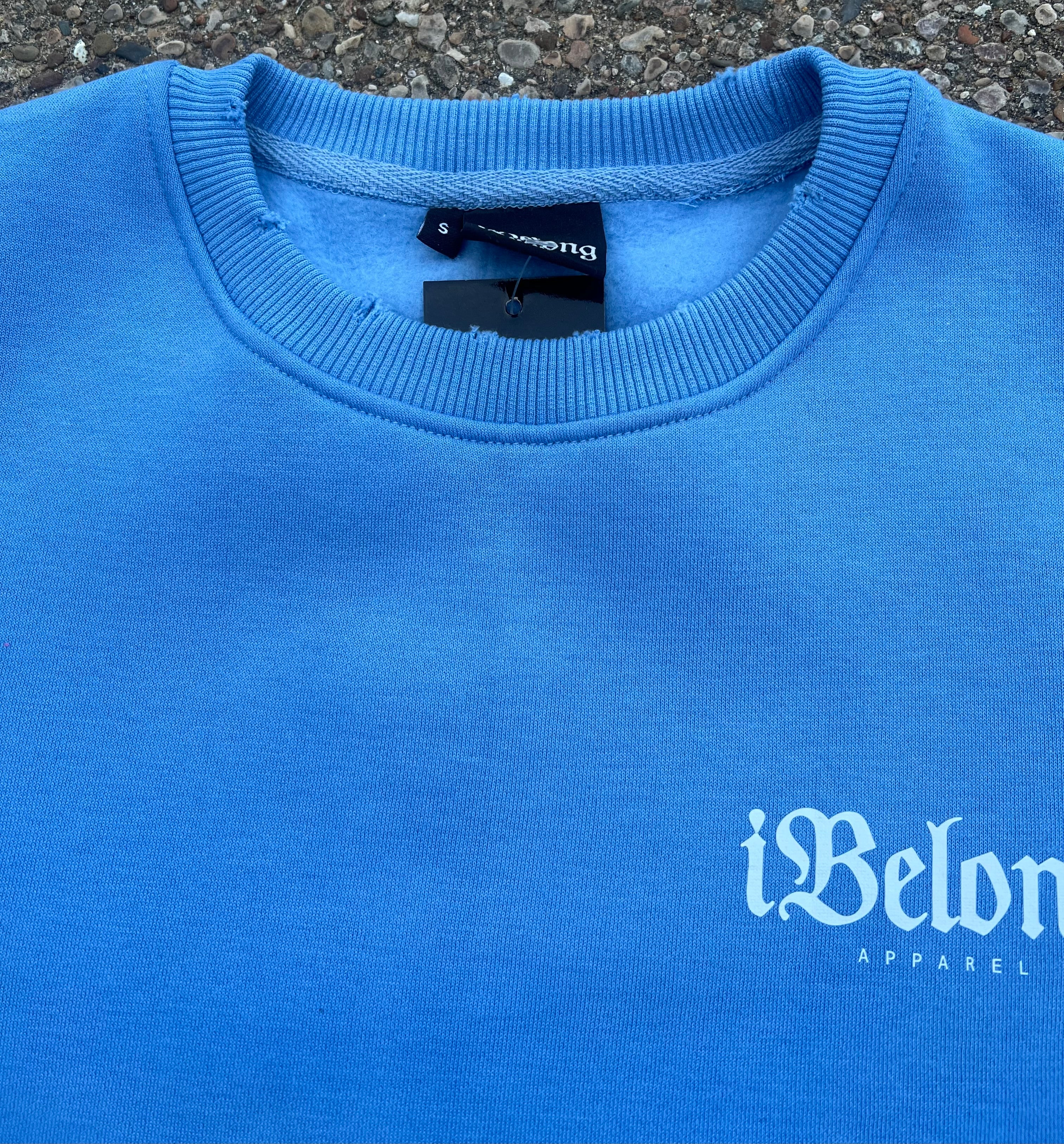 iBelong “Sky Blue” Chenille Crewneck