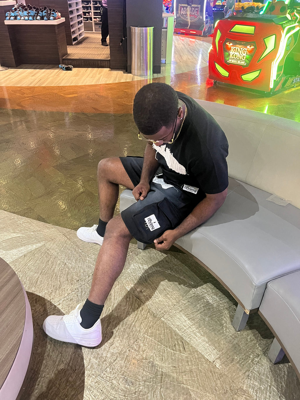 iBelong Distressed Short Set (Black)