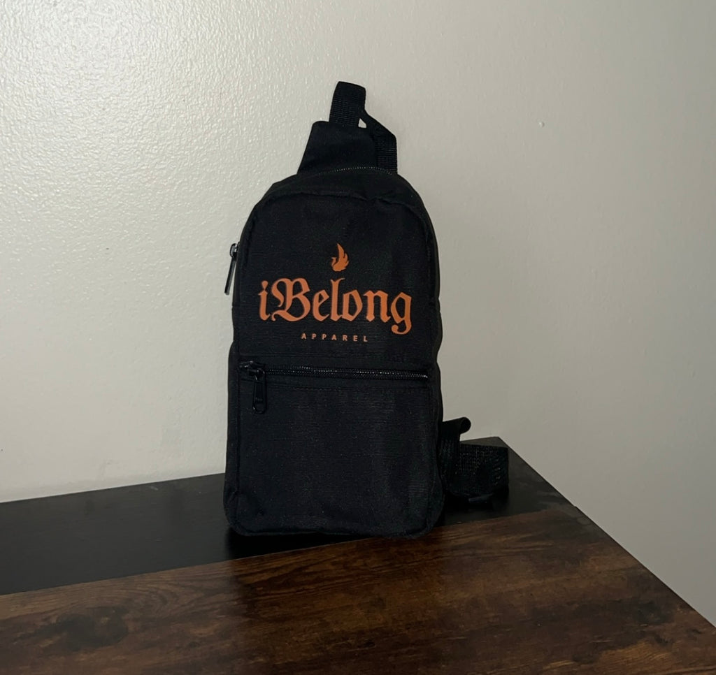 iBelong “Black/Orange” Crossbody Bag