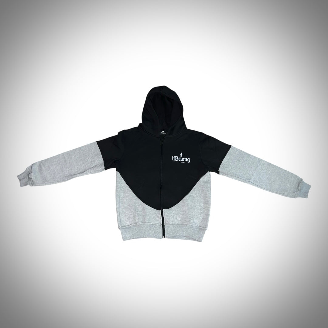 iBelong “Black/Gray” Zip Up Sweatsuit