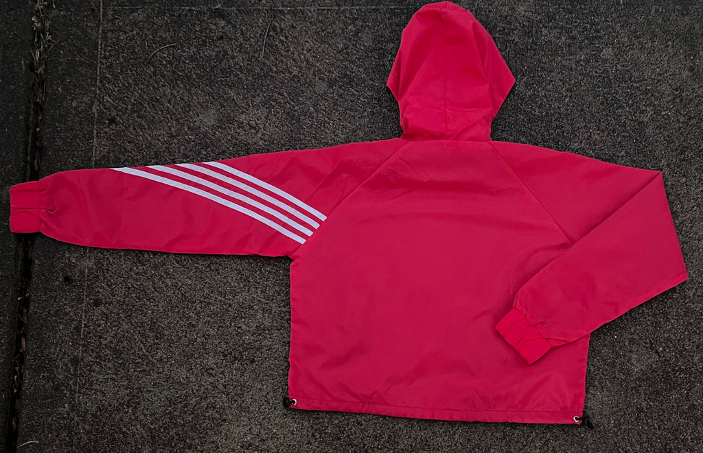 “Red” Cropped Windbreaker Set
