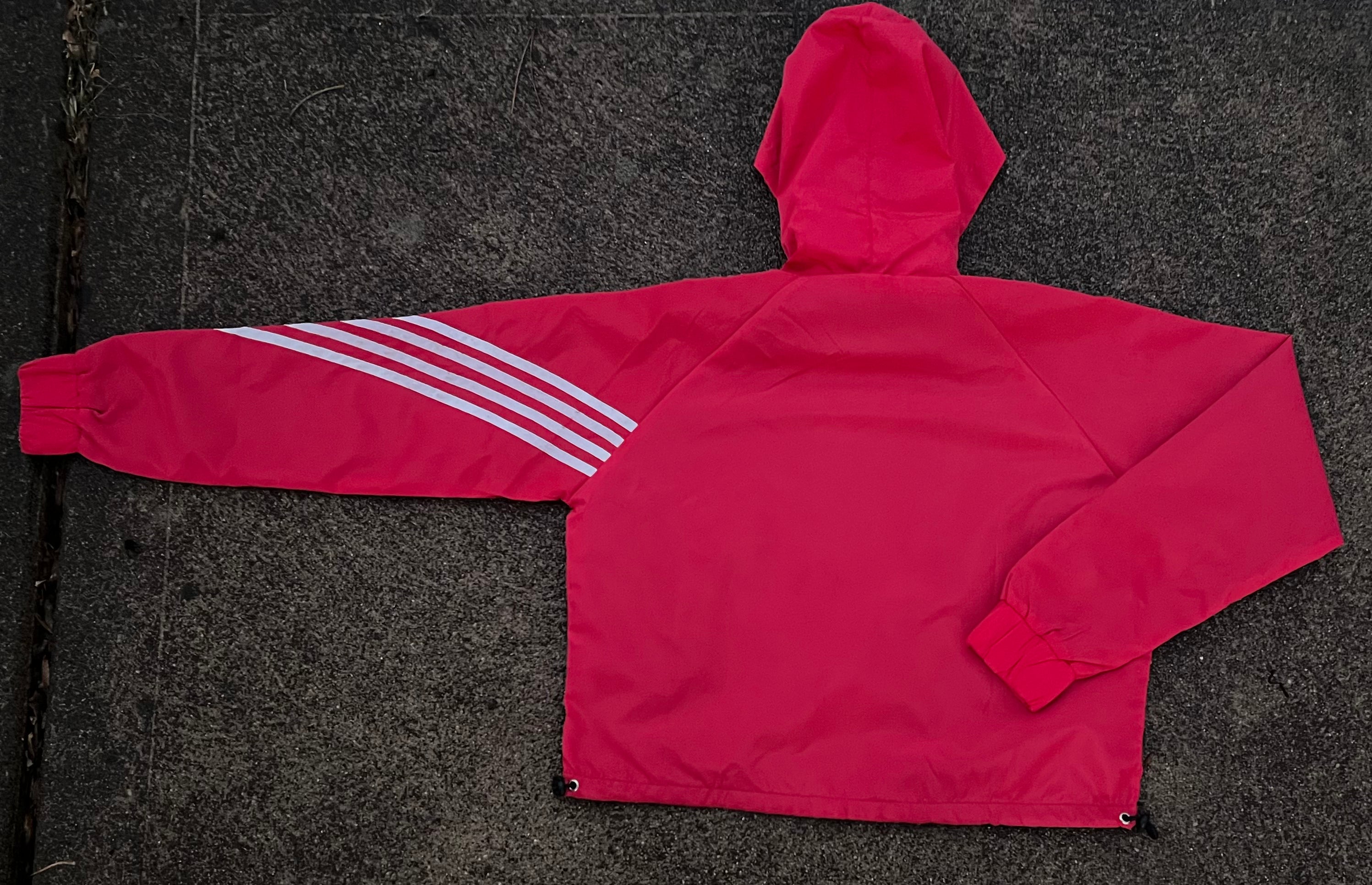 “Red” Cropped Windbreaker Set