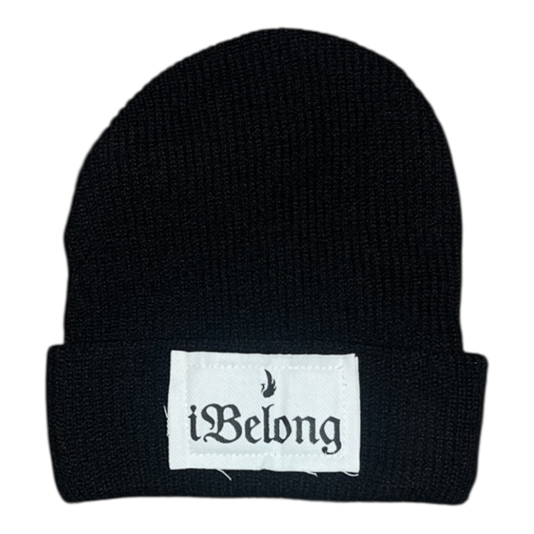 iBelong “Black Patch”Knitted Beanie
