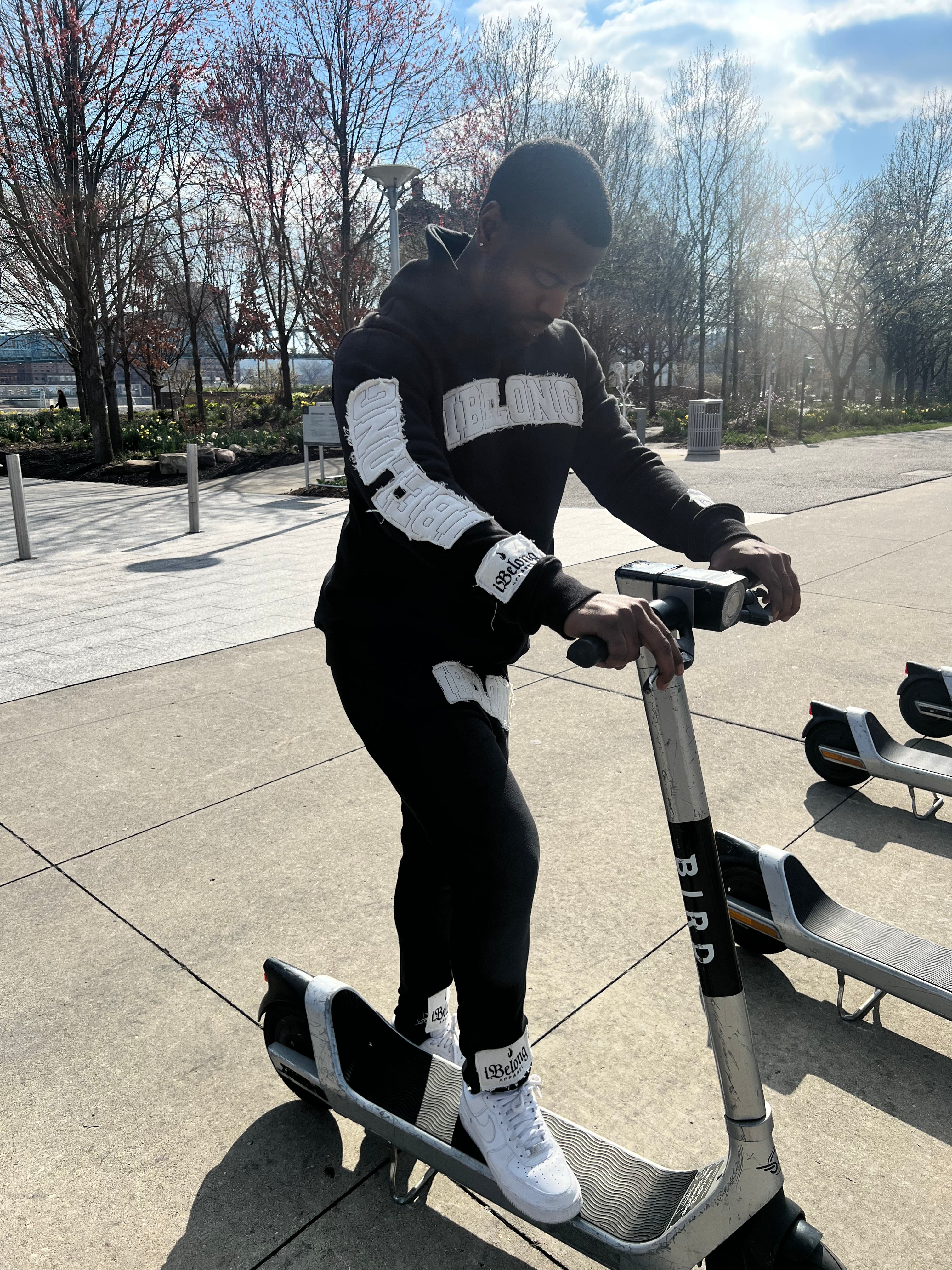 iBelong “Black” Distressed Sweatsuit