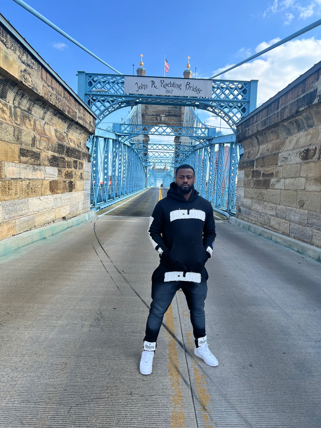 iBelong “Black” Distressed Sweatsuit