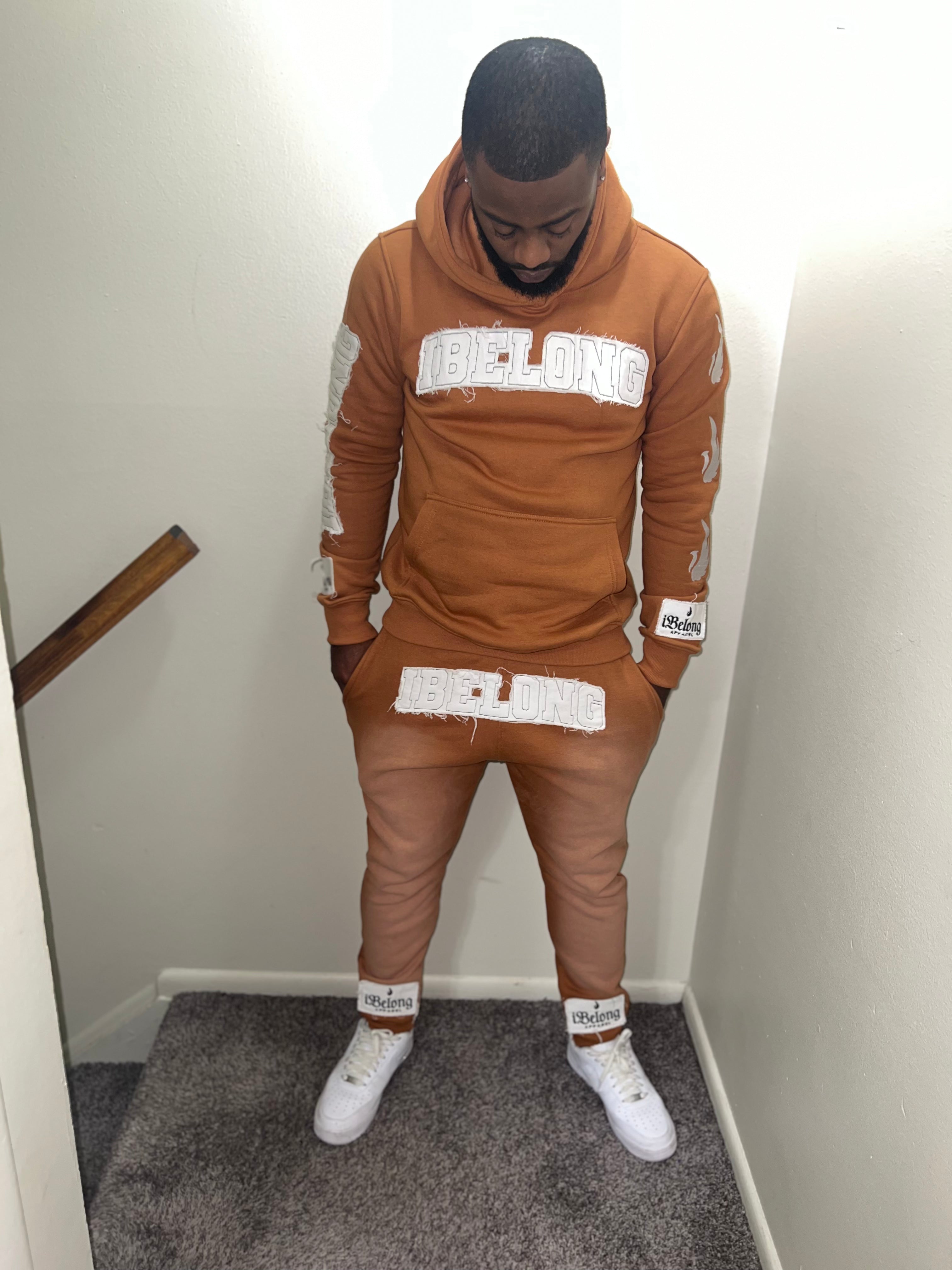 iBelong “Rustic Brown” Distressed Sweatsuits
