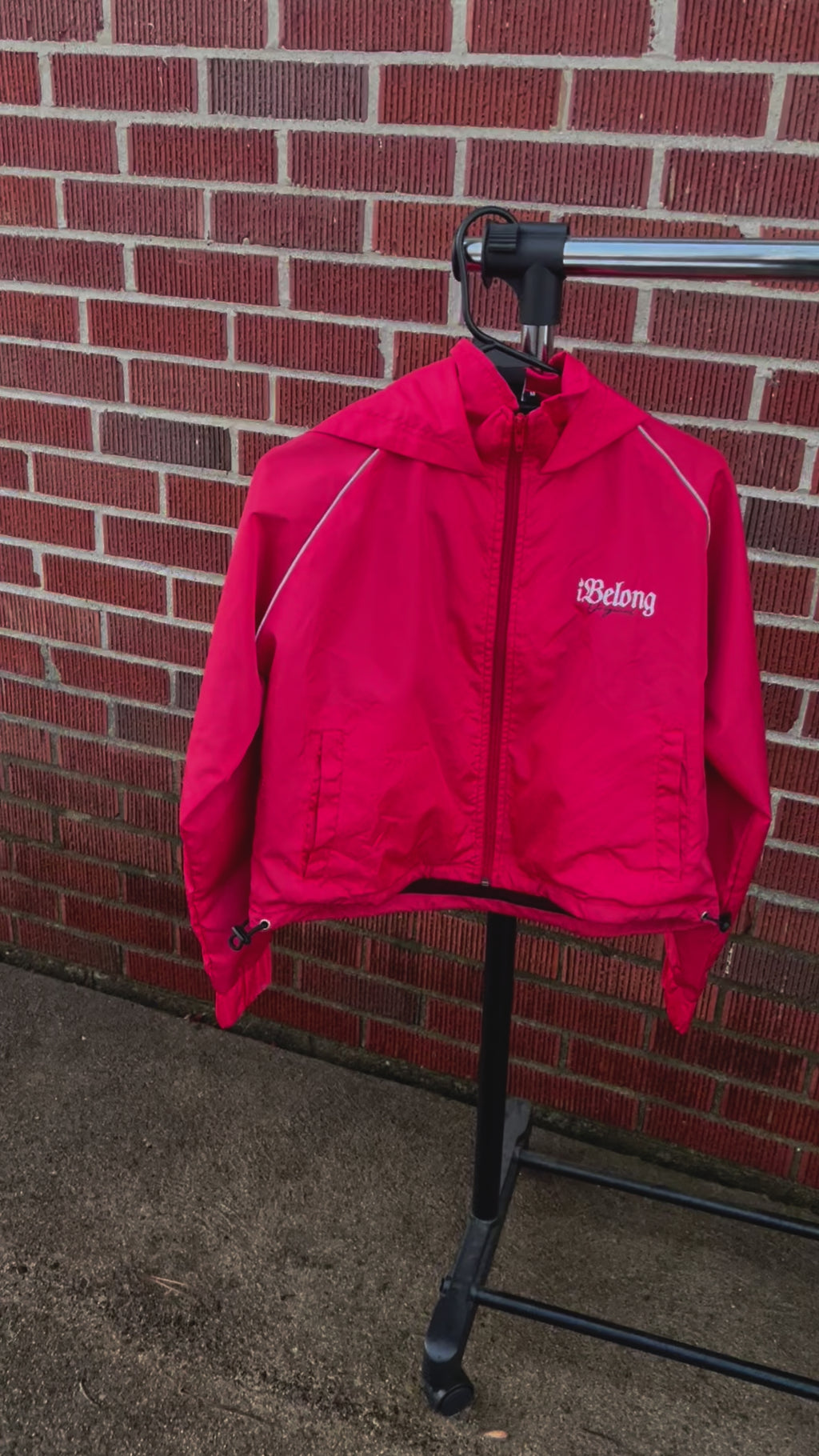 “Red” Cropped Windbreaker Set
