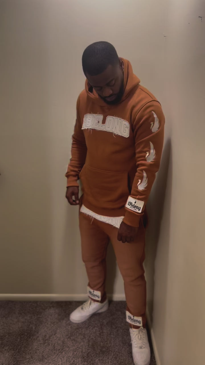 iBelong “Rustic Brown” Distressed Sweatsuits